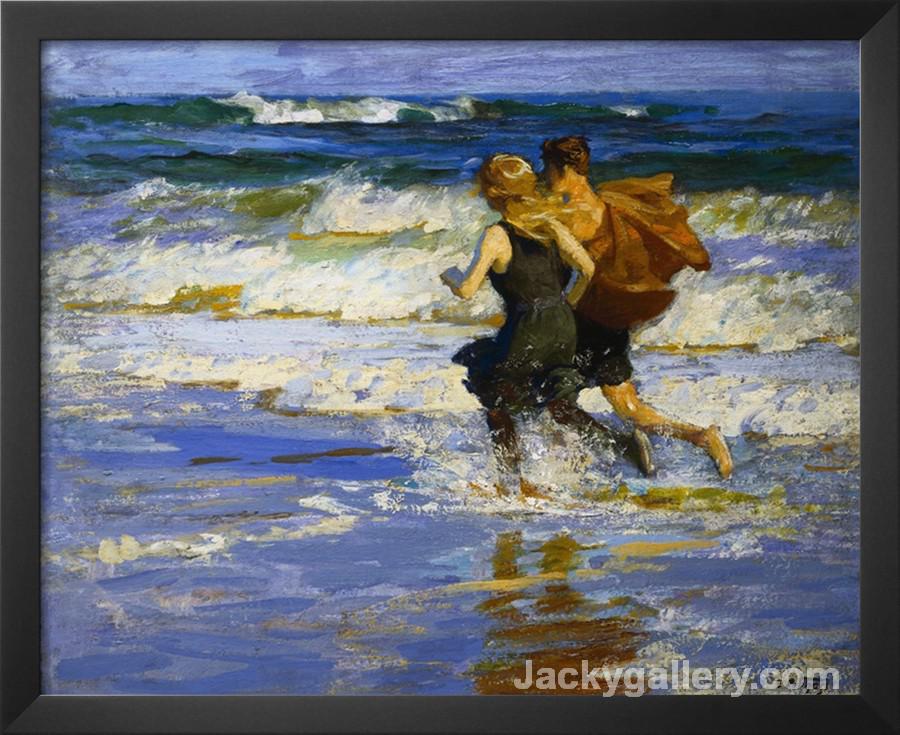 At the Beach by Edward Henry Potthast paintings reproduction